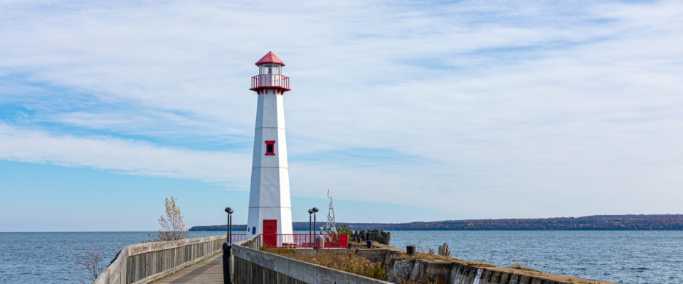 Mackinac Wawatam Lighthouse In St. Ignace, Michigan, United States Of Ame